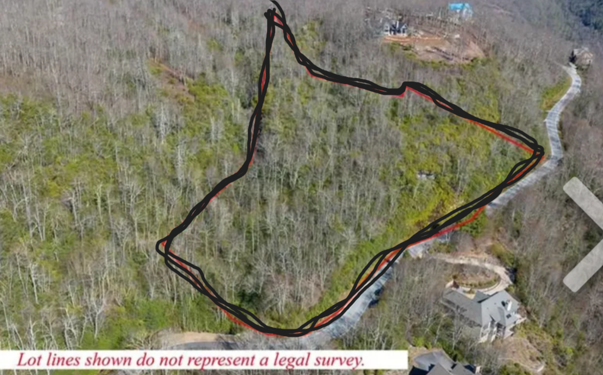 Aerial view of the parcel